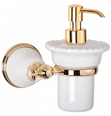 Дозатор жидкого мыла белый/золото Tiffany World Harmony TWHA108bi/oro