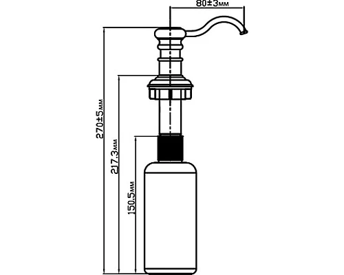 Приобрести Дозатор золото Omoikiri OM-01 G в магазине сантехники Santeh-Crystal.ru
