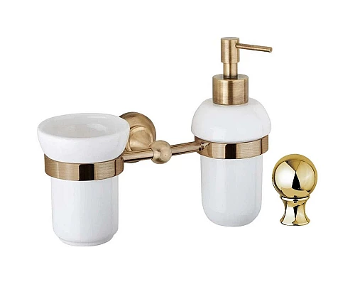 Приобрести Держатель с дозатором и стаканом Cezares Aphrodite APHRODITE-TDTS-03/24 в магазине сантехники Santeh-Crystal.ru