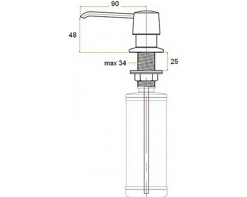 Приобрести Дозатор для жидкого мыла Zorg ZR20CHEPHYIMETALL в магазине сантехники Santeh-Crystal.ru