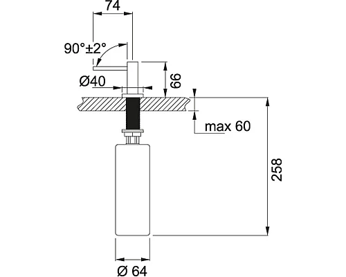 Заказать Дозатор для жидкого мыла 500 мл серый Franke Neptune 119.0334.569 в магазине сантехники Santeh-Crystal.ru
