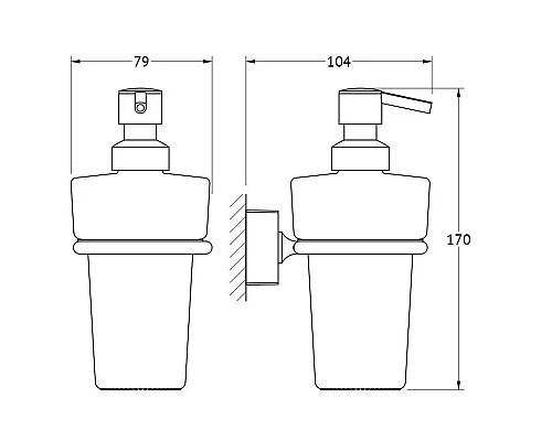 Приобрести Дозатор 250 мл BS Esperado ESP 009 в магазине сантехники Santeh-Crystal.ru