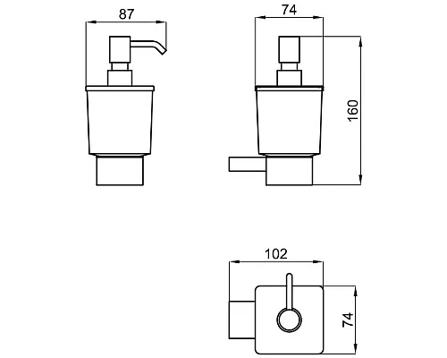 Приобрести Дозатор Noken Urban-C N603470031 в магазине сантехники Santeh-Crystal.ru