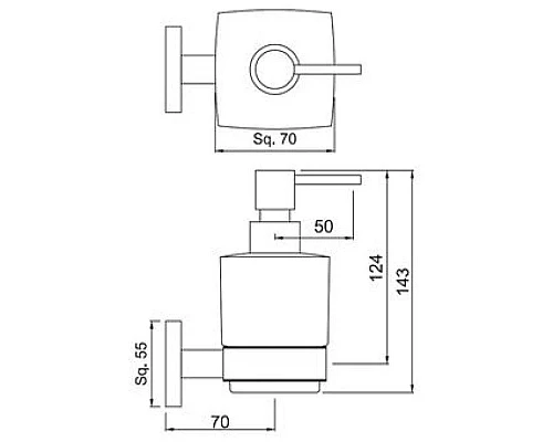 Приобрести Дозатор Jaquar Kubix Prime AKP-CHR-35735P в магазине сантехники Santeh-Crystal.ru
