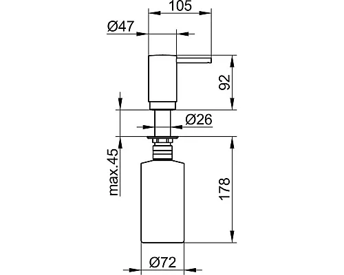 Купить Дозатор 500 мл KEUCO Elegance New 11649010101 в магазине сантехники Santeh-Crystal.ru