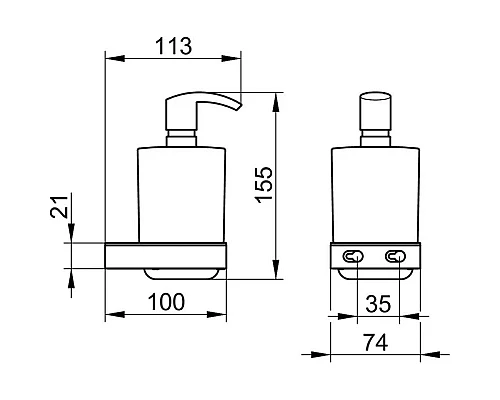 Приобрести Дозатор 200 мл KEUCO Smart.2 14752010100 в магазине сантехники Santeh-Crystal.ru