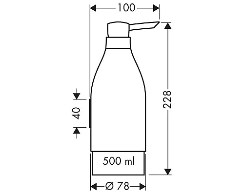 Приобрести Дозатор 500 мл Axor Starck 40819000 в магазине сантехники Santeh-Crystal.ru