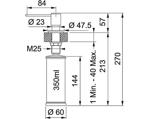 Приобрести Дозатор для жидкого мыла 350 мл белый Franke Sirius 119.0500.480 в магазине сантехники Santeh-Crystal.ru