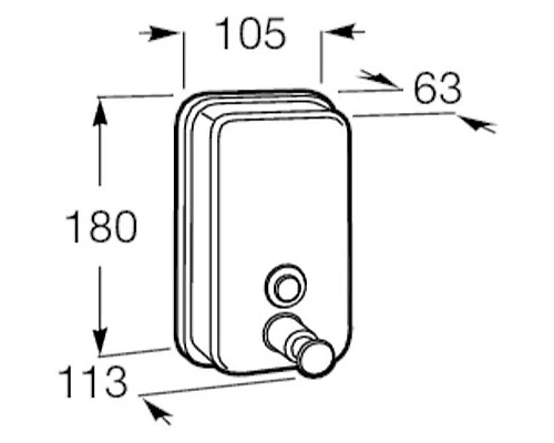 Заказать Диспенсер для мыла 800 мл Roca Public 817404002 в магазине сантехники Santeh-Crystal.ru