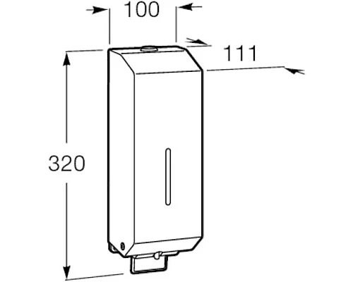 Приобрести Диспенсер для мыла 1200 мл Roca Public 817402002 в магазине сантехники Santeh-Crystal.ru