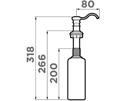 Купить Дозатор 500 мл Omoikiri OM-01 MA марципан 4995035 в магазине сантехники Santeh-Crystal.ru