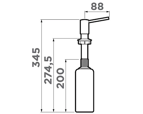 Купить Дозатор 500 мл Omoikiri OM-02 GB графит 4995026 в магазине сантехники Santeh-Crystal.ru