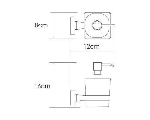 Заказать Дозатор 300 мл WasserKRAFT Rhin K-8799 в магазине сантехники Santeh-Crystal.ru