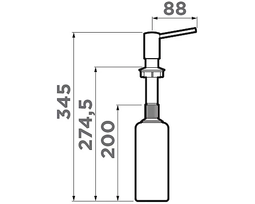 Приобрести Дозатор 500 мл Omoikiri ОМ-02-SL azur blue 4995068 в магазине сантехники Santeh-Crystal.ru