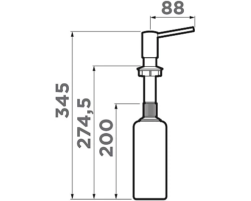Купить Дозатор 500 мл Omoikiri ОМ-02-P-CH шампань 4975025 в магазине сантехники Santeh-Crystal.ru