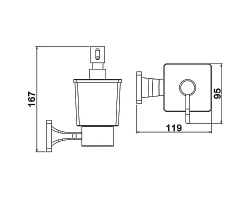 Заказать Дозатор Rose RG1544H в магазине сантехники Santeh-Crystal.ru