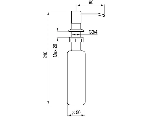 Приобрести Дозатор 350 мл Point графит PN3201GR в магазине сантехники Santeh-Crystal.ru