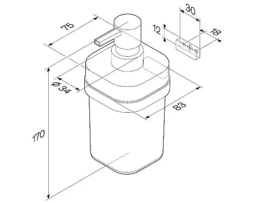 Купить Дозатор 200 мл Am.Pm Func A8F36900 в магазине сантехники Santeh-Crystal.ru