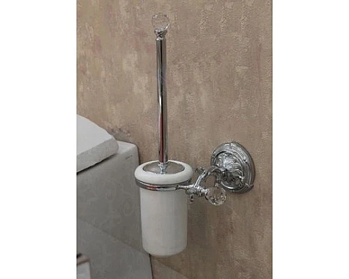Купить Ершик для унитаза хром Art&Max Barocco Crystal AM-1785-Cr-C в магазине сантехники Santeh-Crystal.ru