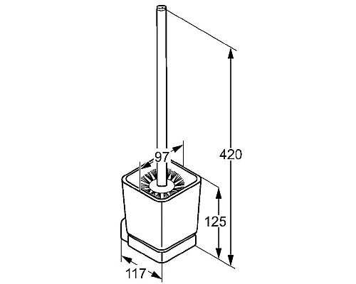 Приобрести Ерш подвесной Kludi E2 4997405 в магазине сантехники Santeh-Crystal.ru