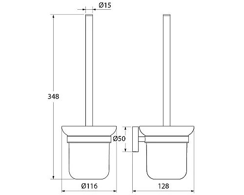 Заказать Туалетный ёршик подвесной хром/белый IDDIS Calipso CALMBG0I47 в магазине сантехники Santeh-Crystal.ru