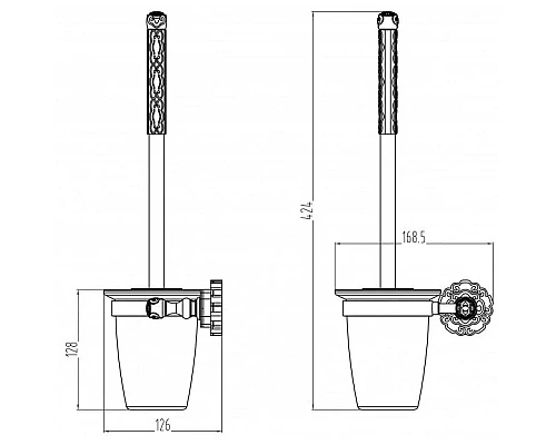 Заказать Ёршик Milacio Villena MC.909.BBR в магазине сантехники Santeh-Crystal.ru