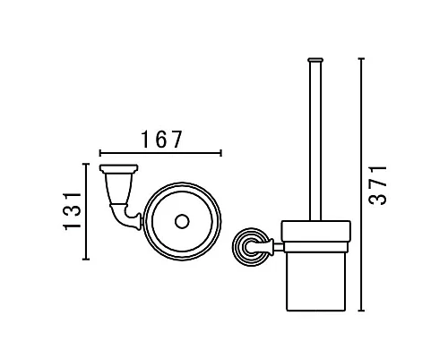 Купить Ёршик Art&Max Bianchi AM-E-2608-CR в магазине сантехники Santeh-Crystal.ru