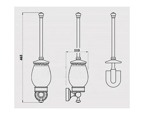 Заказать Ёршик Magliezza Primavera 80312-CR в магазине сантехники Santeh-Crystal.ru