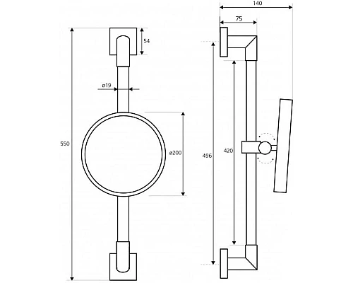 Купить Косметическое зеркало x 3 Bemeta Beta 132201172 в магазине сантехники Santeh-Crystal.ru