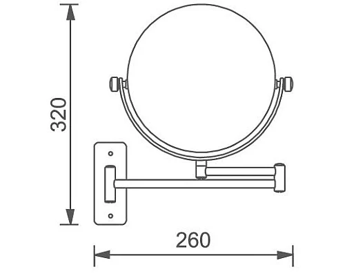 Купить Косметическое зеркало Aquanet 00195657 в магазине сантехники Santeh-Crystal.ru