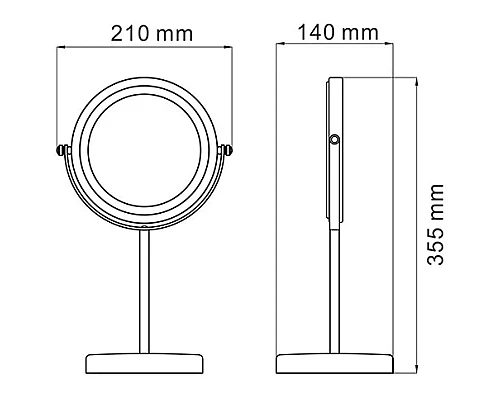 Приобрести Косметическое зеркало x 3 WasserKRAFT K-1003 в магазине сантехники Santeh-Crystal.ru