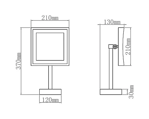 Купить Косметическое зеркало Aquanet 2205D в магазине сантехники Santeh-Crystal.ru