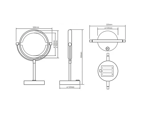 Приобрести Косметическое зеркало x 3 Bemeta 112101622 в магазине сантехники Santeh-Crystal.ru