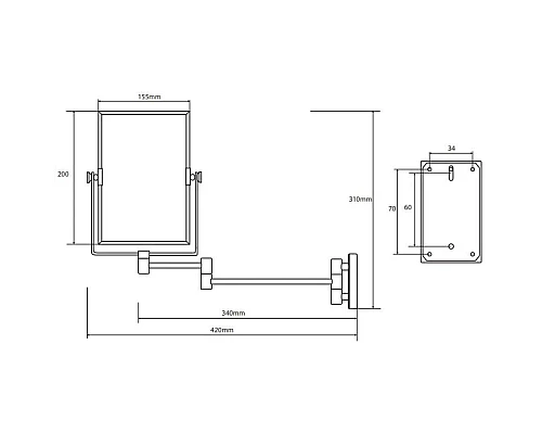 Заказать Косметическое зеркало x 3 Bemeta 112201612 в магазине сантехники Santeh-Crystal.ru