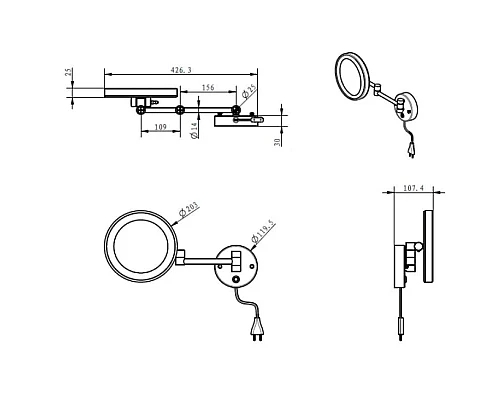 Заказать Косметическое зеркало Art&Max AM-M-061-CR в магазине сантехники Santeh-Crystal.ru