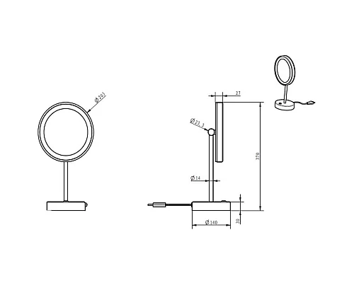 Заказать Косметическое зеркало Art&Max AM-M-062-CR в магазине сантехники Santeh-Crystal.ru