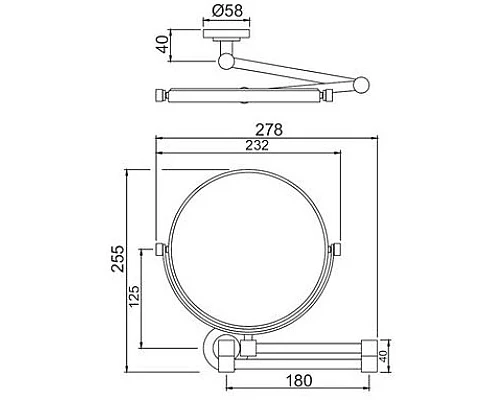Купить Косметическое зеркало x 3 Jaquar Continental ACN-CHR-1193N в магазине сантехники Santeh-Crystal.ru