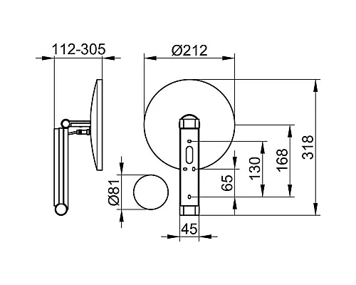 Приобрести Косметическое зеркало x 5 KEUCO 17612019006 в магазине сантехники Santeh-Crystal.ru