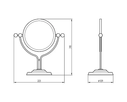 Приобрести Косметическое зеркало x 2 Migliore Mirella 17281 в магазине сантехники Santeh-Crystal.ru