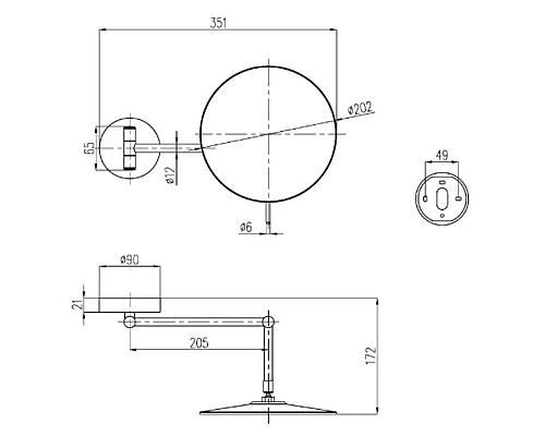Заказать Косметическое зеркало Villeroy & Boch Elements-Tender TVA15101700061 в магазине сантехники Santeh-Crystal.ru