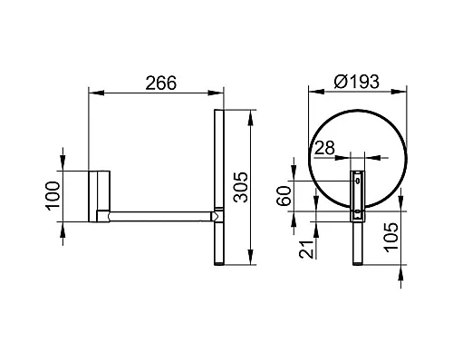 Заказать Косметическое зеркало x 5 KEUCO Plan 17649370002 в магазине сантехники Santeh-Crystal.ru