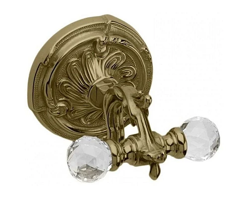 Приобрести Крючок двойной бронза Art&Max Barocco Crystal AM-1784-Br-C в магазине сантехники Santeh-Crystal.ru