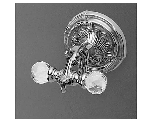 Заказать Крючок двойной хром Art&Max Barocco Crystal AM-1784-Cr-C в магазине сантехники Santeh-Crystal.ru