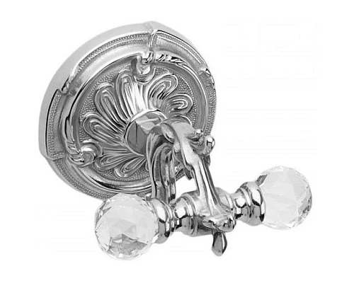 Заказать Крючок двойной хром Art&Max Barocco Crystal AM-1784-Cr-C в магазине сантехники Santeh-Crystal.ru