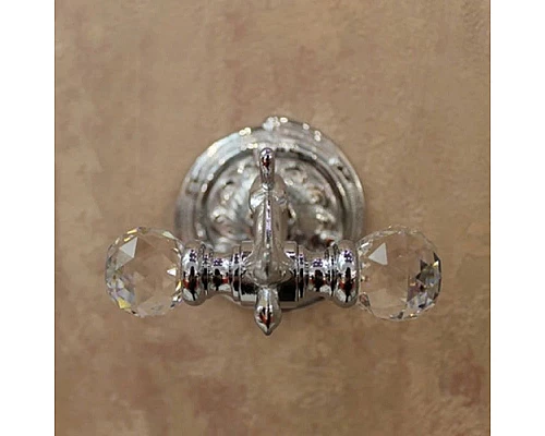 Заказать Крючок двойной хром Art&Max Barocco Crystal AM-1784-Cr-C в магазине сантехники Santeh-Crystal.ru