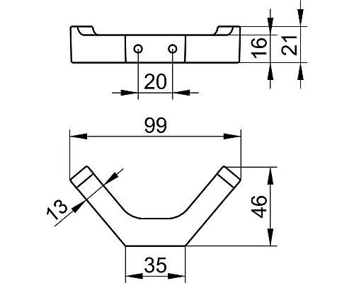 Купить Крючок двойной KEUCO Edition 11 11115130000 в магазине сантехники Santeh-Crystal.ru