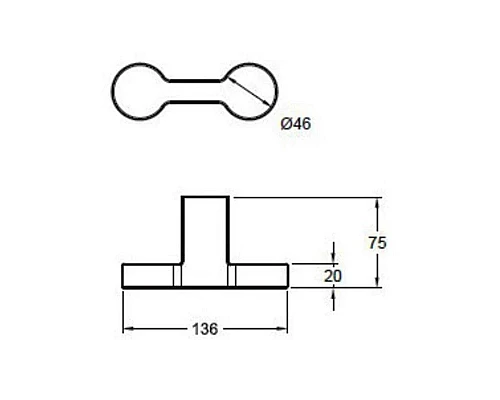 Заказать Крючок двойной Jacob Delafon Singulier 15218D-CP в магазине сантехники Santeh-Crystal.ru