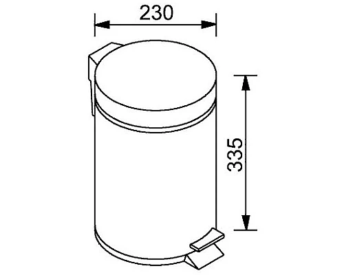 Купить Мусорное ведро 8 л Aquanet 8073 в магазине сантехники Santeh-Crystal.ru