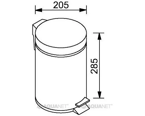 Купить Мусорное ведро 5 л Aquanet 00187082 в магазине сантехники Santeh-Crystal.ru