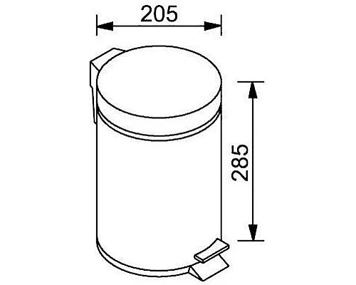 Приобрести Мусорное ведро 5л Aquanet 00241920 в магазине сантехники Santeh-Crystal.ru